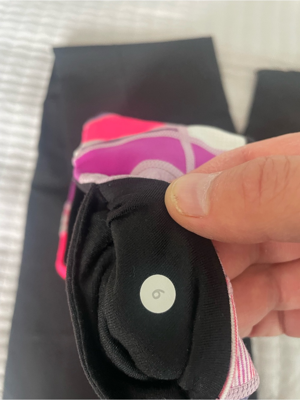 lululemon Groove Pant Reversible Foldover Flare Black Plaid Waistband Sz 6 - Picture 5 of 10